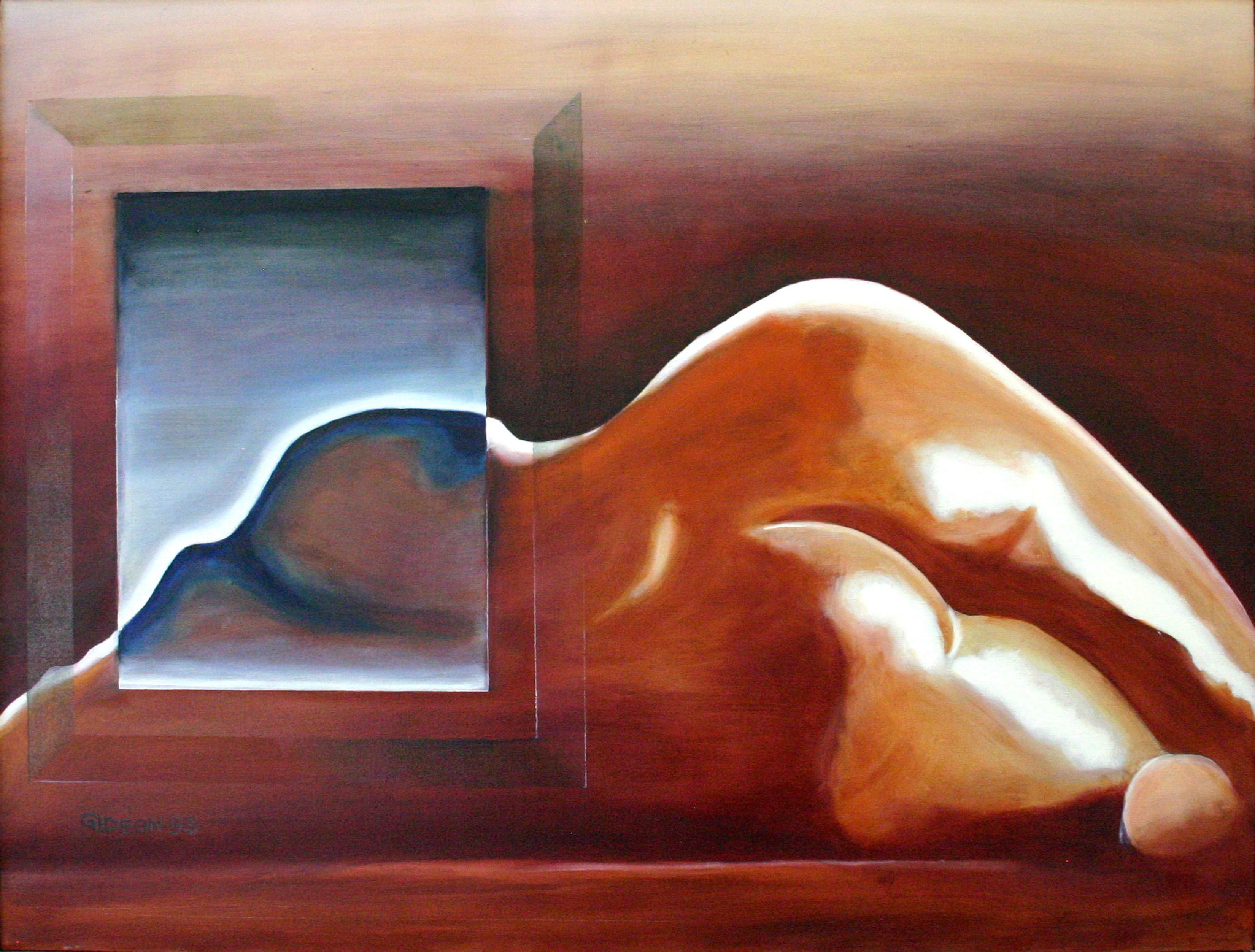 Bodyscape #I — Oil on Canvas, 30x40 by Gideon Artist