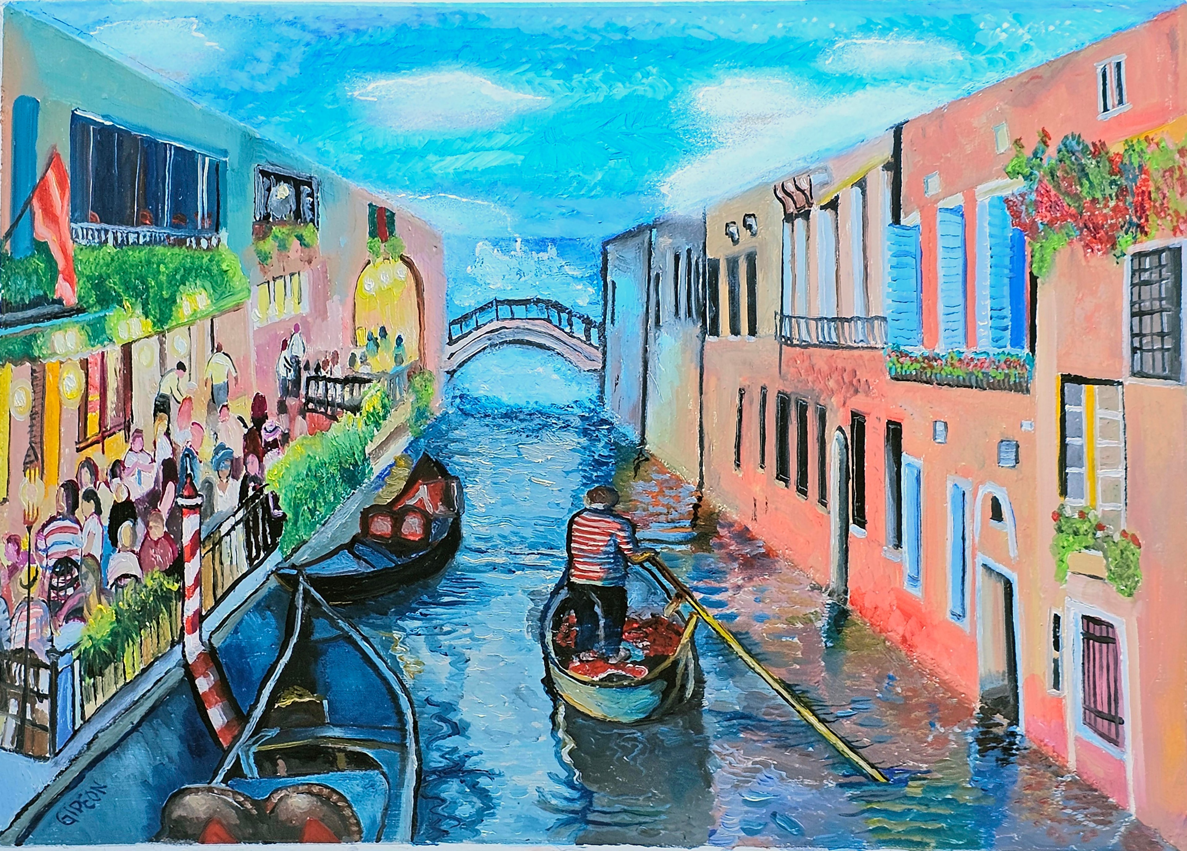 Venice, Italy — Oil on 5D Panels, 16.5x23 by Gideon Artist